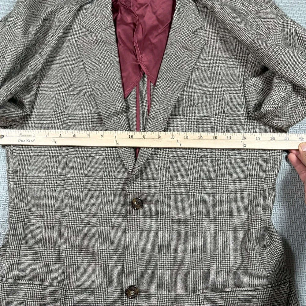 Suit Supply Windowpane Houndstooth Cashmere Wool Blend Unstructured Blazer 40L